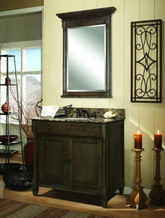 New Brown Neeson 36" x 40" Framed Mirror by Sagehill Designs